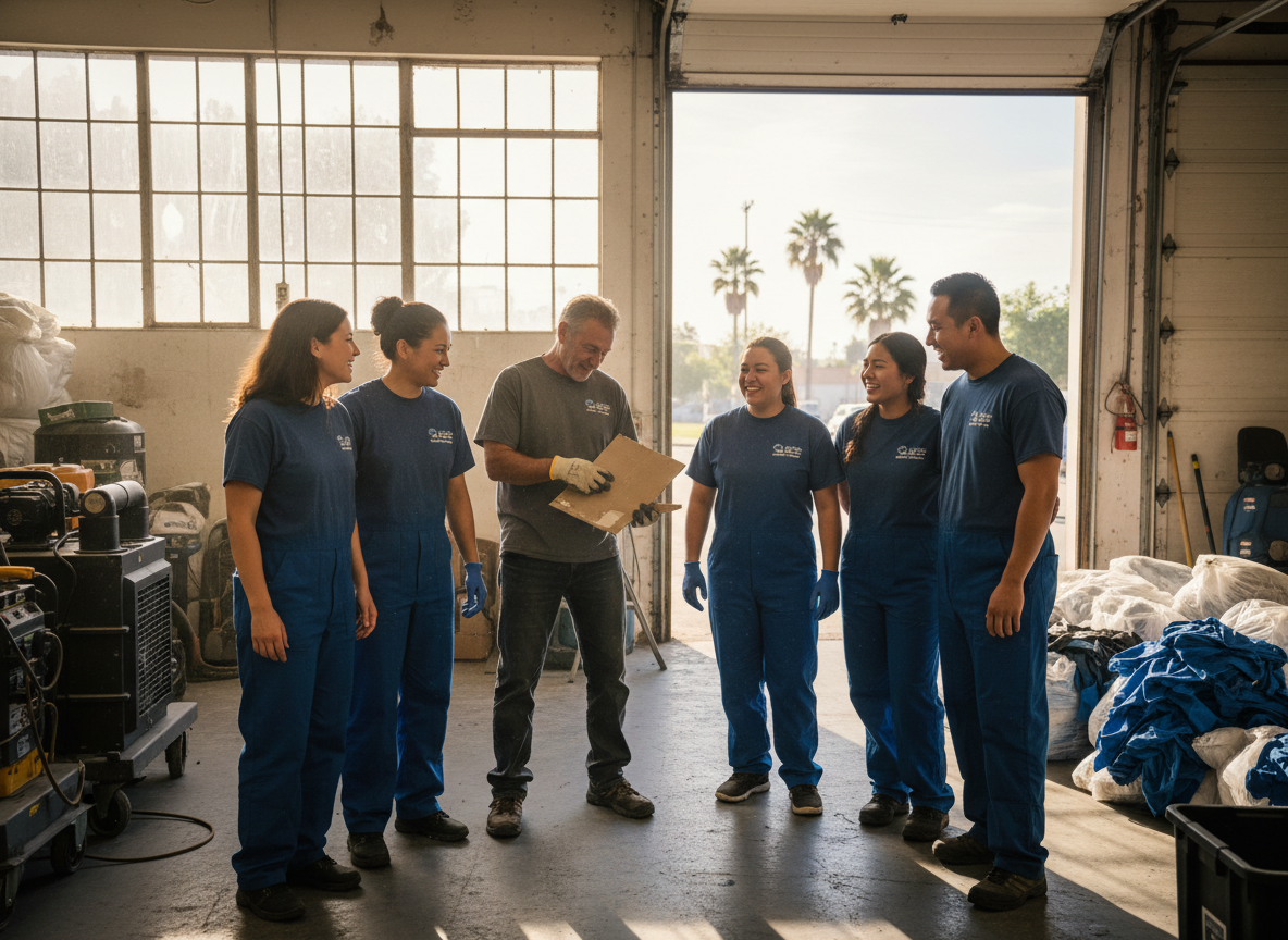 The Mold Remediation Service Tarzana team at work in Tarzana